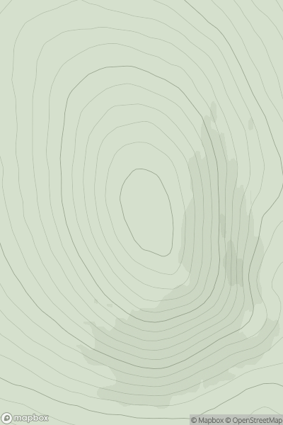 Thumbnail image for Maovally [Scourie to Lairg] showing contour plot for surrounding peak
